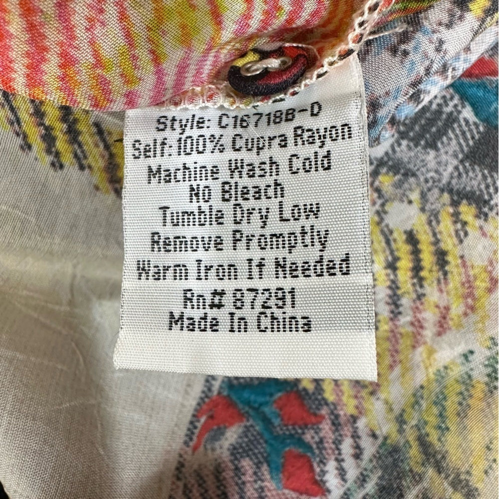 Johnny Was Floral Patch Printed Button Front Over… - image 8